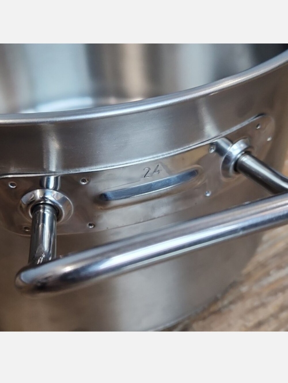 NWT Pintinox 24cm Master Deep Casserole Stainless Steel Stock Pot Lid & Handles - Picture 10 of 16